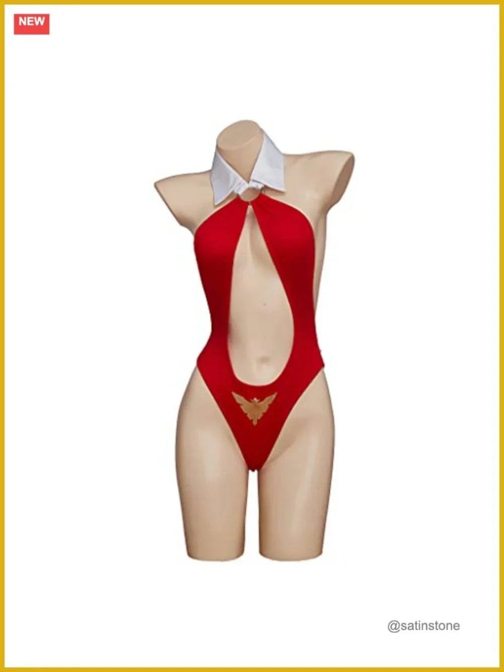 Vampirella Cosplay One Piece Bikini Swimsuit Sexy Halloween Costume